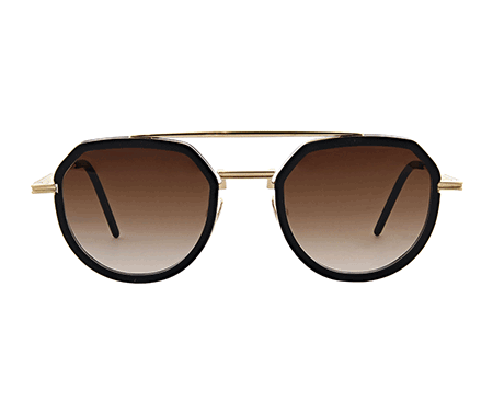 lunettes de soleil marron et noir